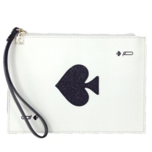 Kate Spade Taft Street Harriet Queen of Spades Card Wristlet bag nwot - Picture 1 of 6